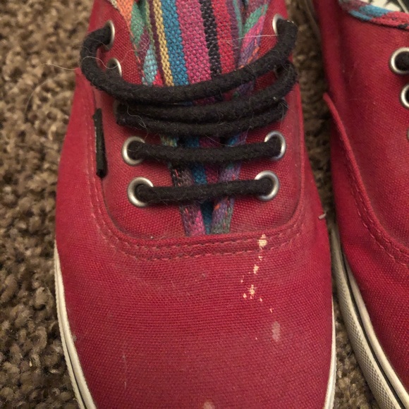 Red Van Authentic with Patterned tongue - Picture 2 of 7